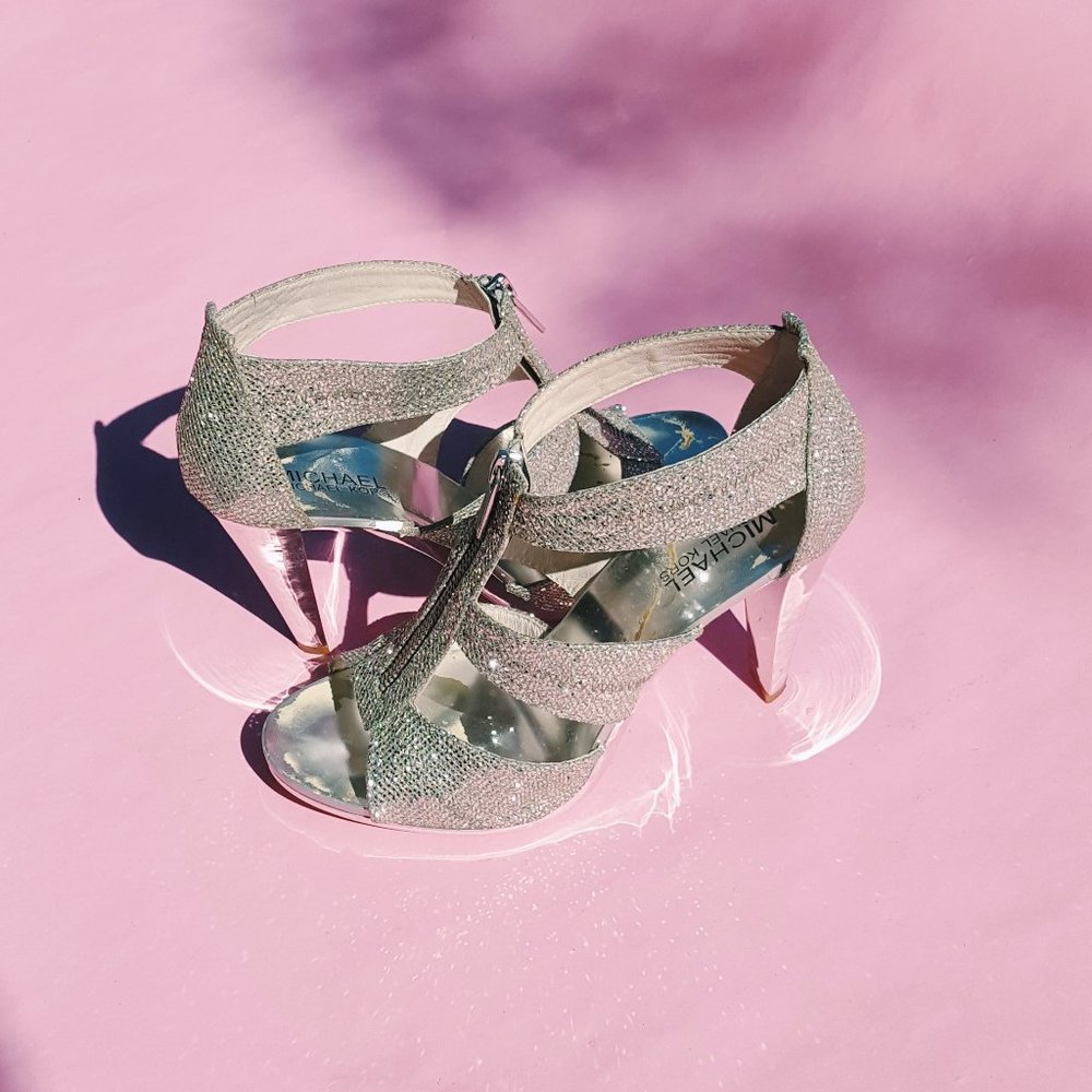 Michael by Michael Kors Berkley T Strap Glitter